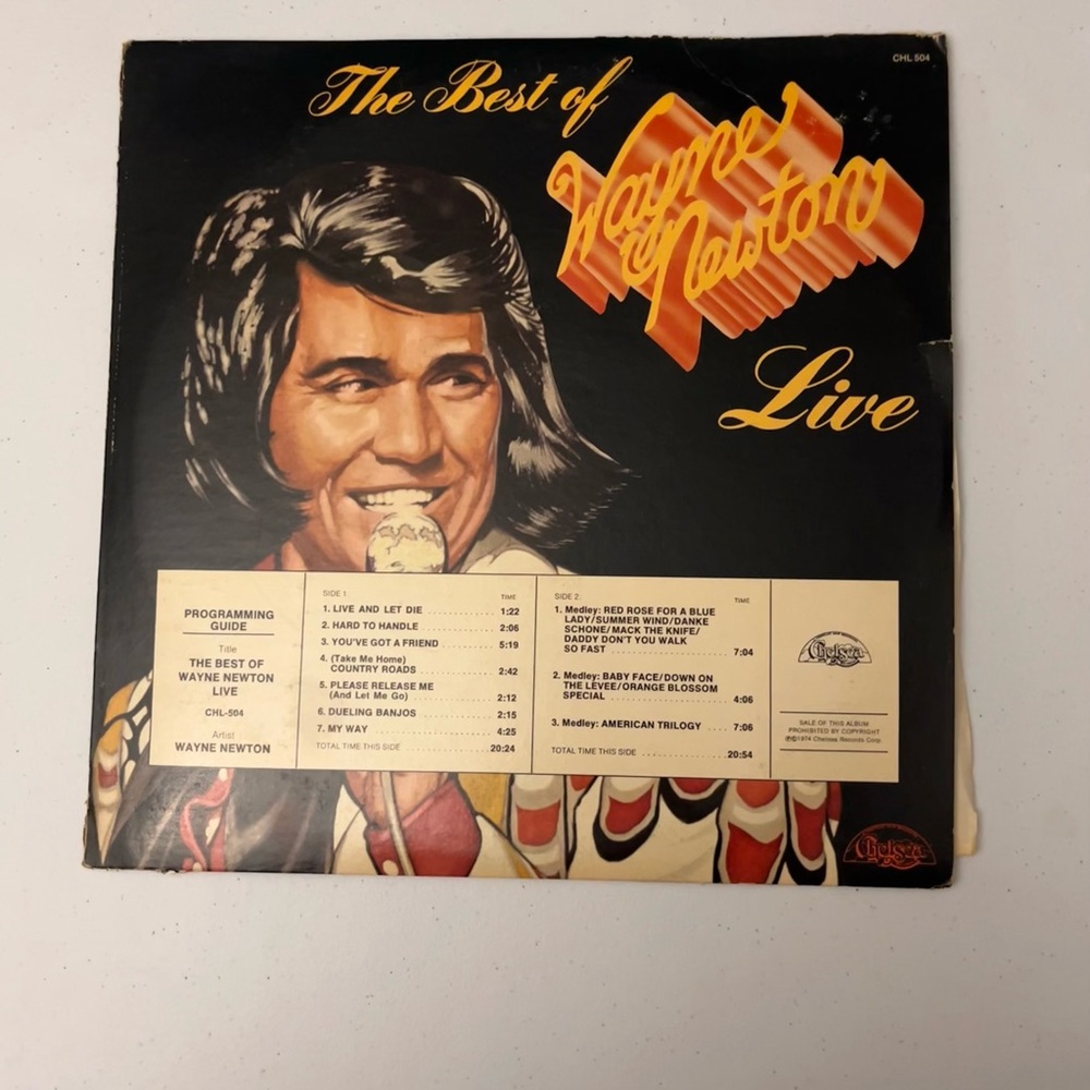 💙 The Best of Wayne Newton Live Vinyl Album